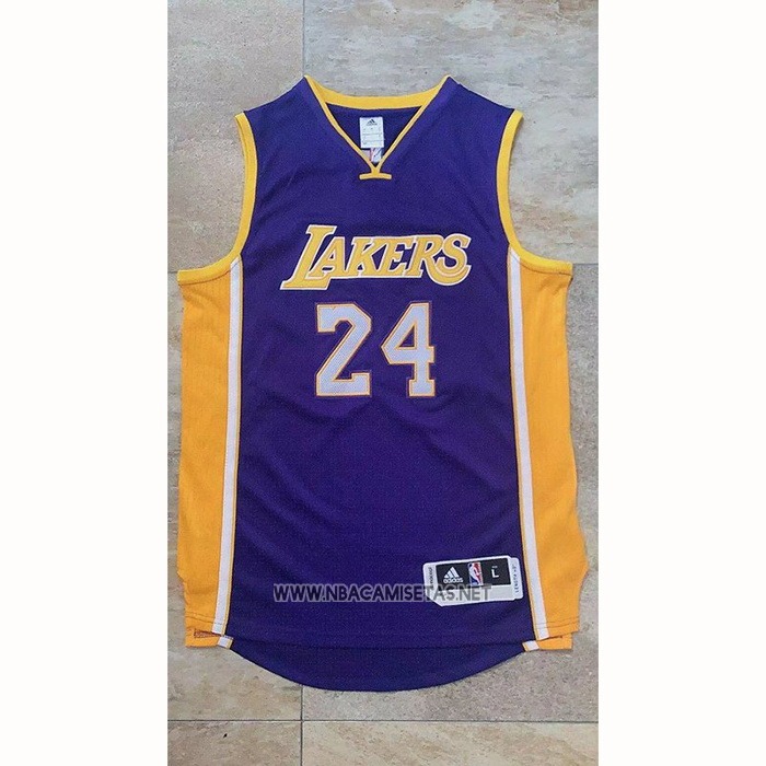 Camiseta Los Angeles Lakers Kobe Bryant NO 24 Violeta